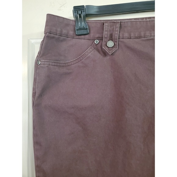 VTG Covington Womens Sz 16 Brown Brushed Bootcut Jeans Tab Loop 4 Pocket Style - Picture 6 of 11